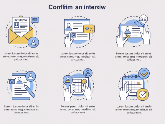 Visual guide showing steps to confirm an interview via email | JobHun