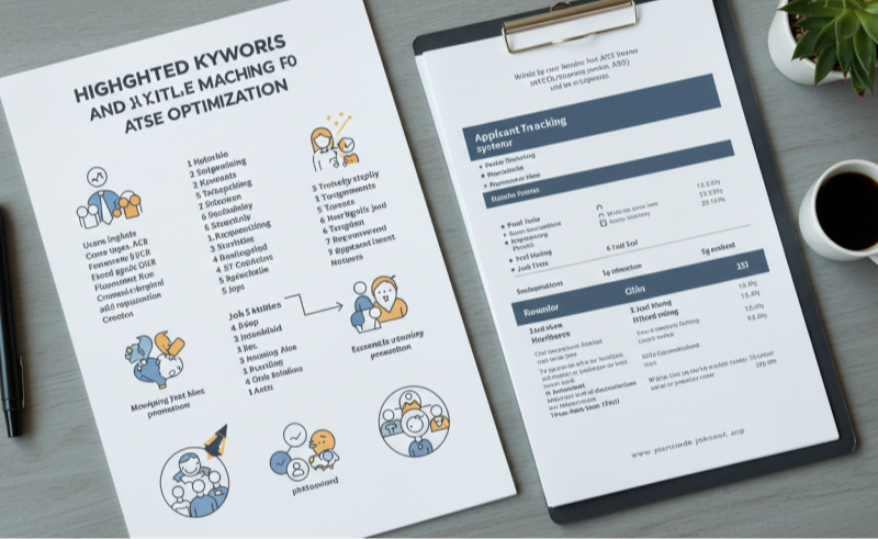 Highlighted keywords and job title matching for ATS optimization | JobHun