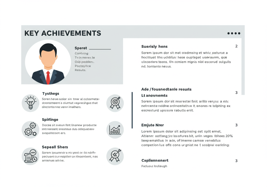 Resume section showcasing key professional achievements | JobHun
