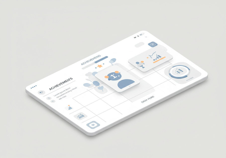 Icons like trophy, star, and chart highlighting achievements | JobHun