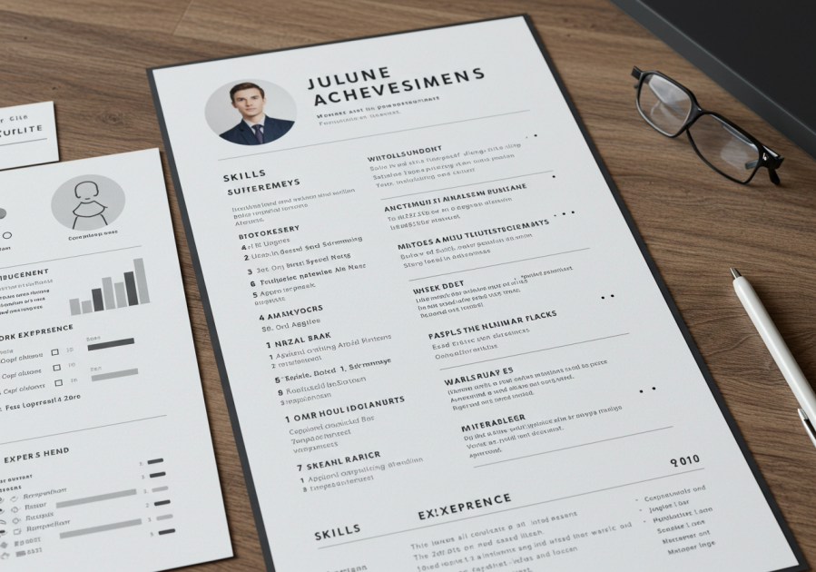 Resume with multiple bullet-pointed achievements highlighted